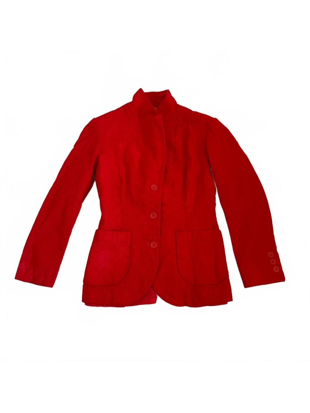 Vintage Pendleton Women's Red Pure Virgin Wool Blazer Jacket Size 6 Corporate